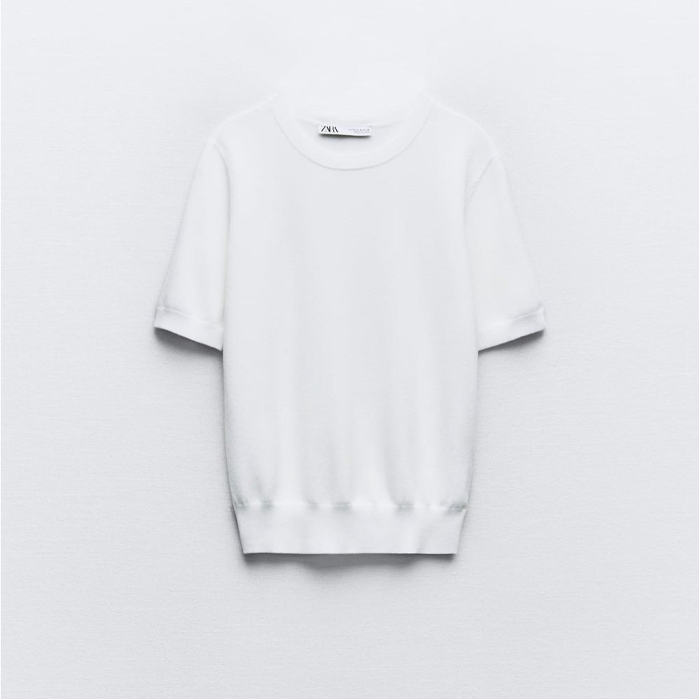 Zara knot short sleeve top